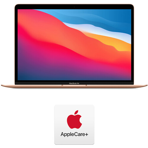 Apple 13.3" MacBook Air M1 Chip with Retina Display (Late 2020, Gold) and AppleCare+ Protection Plan