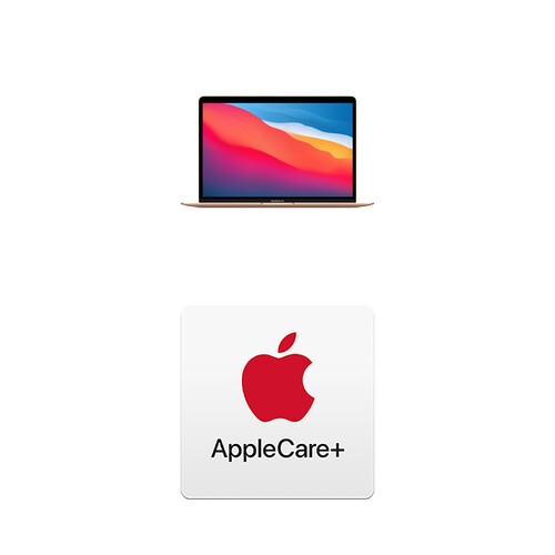 Apple 13.3" MacBook Air M1 Chip with Retina Display (Late 2020, Gold) and AppleCare+ Protection Plan