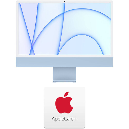 Apple 24" iMac with M1 Chip Kit with AppleCare+ (Blue)