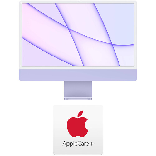 Apple 24" iMac with M1 Chip Kit with AppleCare+ (Purple)
