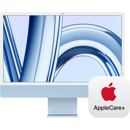 Apple 24" iMac with M3 Chip Kit with AppleCare+ (Blue)