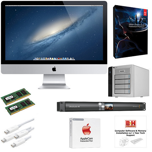 B&H Photo Mac Pro Workstation 27" iMac with CS6 PP / UltraStudio 4K / RAID Mid-Level Kit