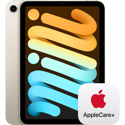 Apple 8.3" iPad mini and AppleCare+ Protection Plan Kit (6th Gen, 256GB, Wi-Fi Only, Starlight)