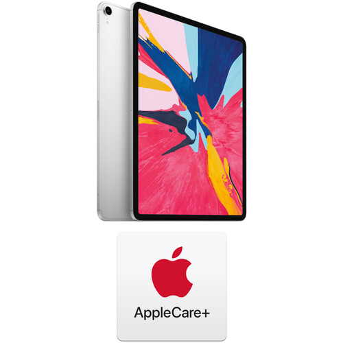 Apple iPad Pro 12.9" and AppleCare+ Protection Plan Kit (64GB, Wi-Fi + 4G LTE, Silver, Previous Gen)