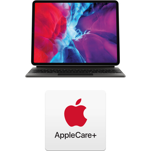 Apple iPad Pro 12.9" with Magic Keyboard and AppleCare+ Protection Plan Kit (256GB, Wi-Fi + 4G LTE, Space Gray, Previous Gen)