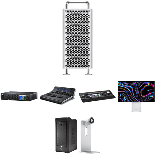Apple Mac Pro with DaVinci Resolve Workstation Video Editing Kit