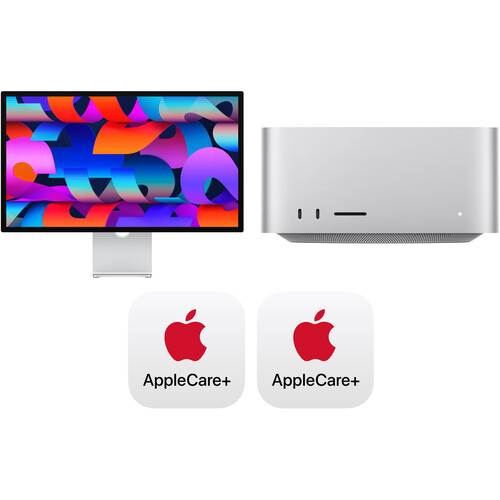 Apple Mac Studio with M1 Ultra (Early 2022), 27" Studio Display (Standard Glass, Tilt Adjustable Stand), and AppleCare+