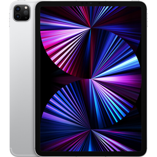 Apple 11" iPad Pro M1 Chip (Mid 2021, 512GB, Wi-Fi + 5G LTE, Silver)