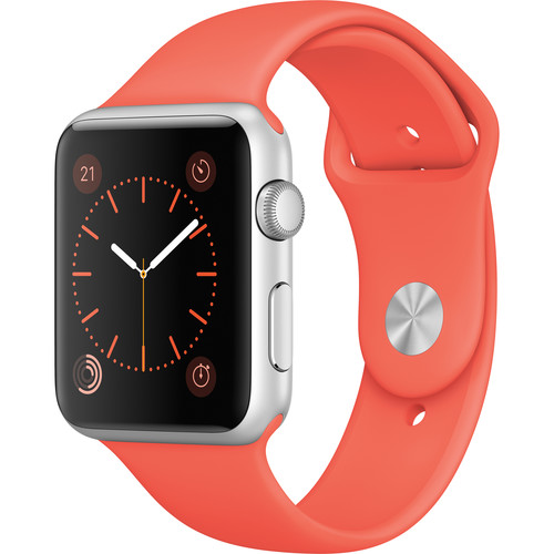 Apple Watch Sport 42mm Smartwatch (2015, Silver Aluminum Case, Apricot Sport Band)