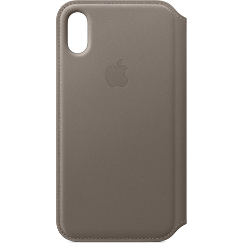 Apple iPhone X Leather Folio (Taupe)