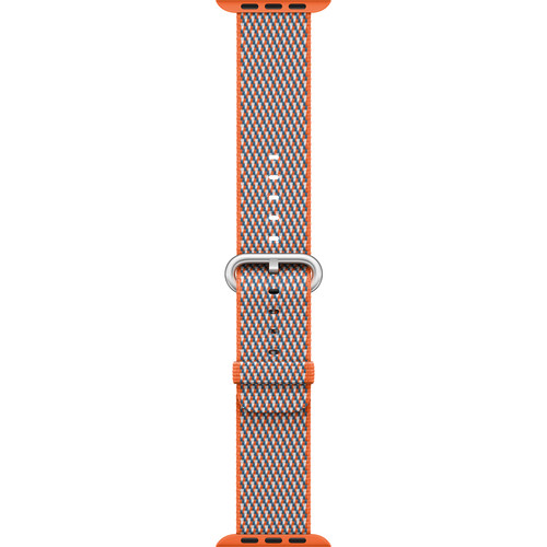 Apple Watch Woven Nylon Band (42mm/44mm, Spicy Orange Check)
