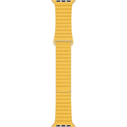 Apple Leather Loop Band for Apple Watch (44mm, Medium, Meyer Lemon)