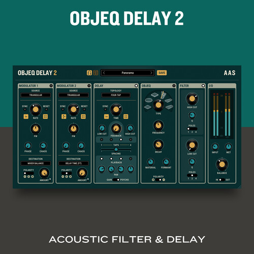 Applied Acoustics Systems Objeq Delay 2 Acoustic Filter and Delay Effects Plug-In Upgrade