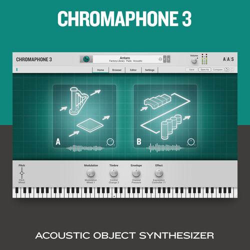 Applied Acoustics Systems Chromaphone 3 Acoustic Object Synthesizer Plug-In (Download)