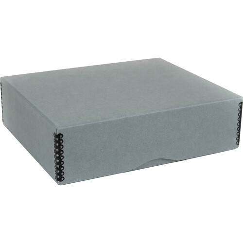 Archival Methods 01-540 Drop Front Archival Storage Box (12.75 x 16.625 x 3", Gray)