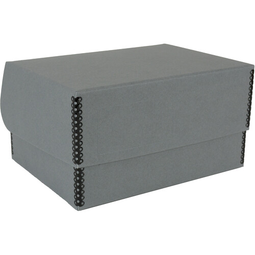 Archival Methods Hinged Lid Box (Gray, 10.3 x 7.1 x 5.1")