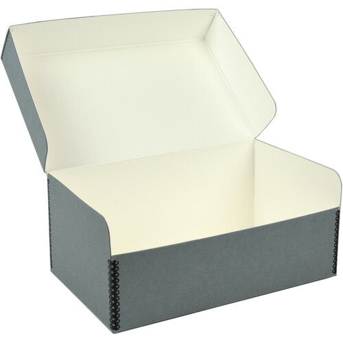 Archival Methods Hinged Lid Box (Gray, 12.5 x 7.5 x 5")