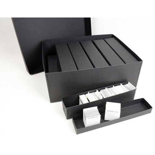 Archival Methods 35mm Slide Storage Kits - Holds 2400 Slides (Black)