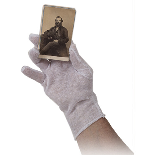 Archival Methods Lightweight Bleached Cotton Inspection Gloves (Small, 12-Pack)