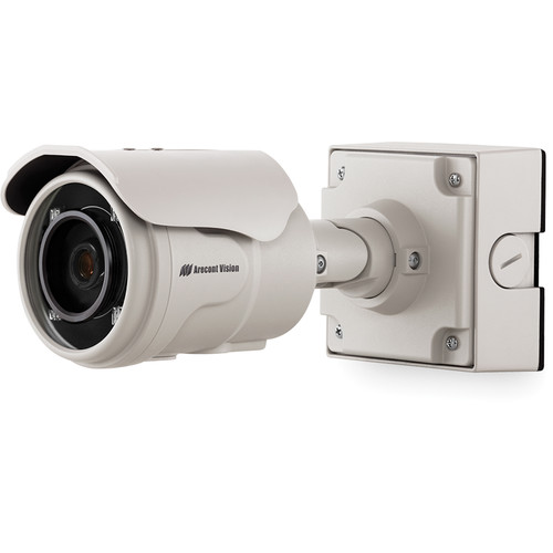 Arecont Vision MegaView 2 Series 5MP Indoor/Outdoor Vandal-Resistant IR Day/Night Bullet IP Camera with 2-Way Audio Support & 9 to 22mm P-Iris Lens