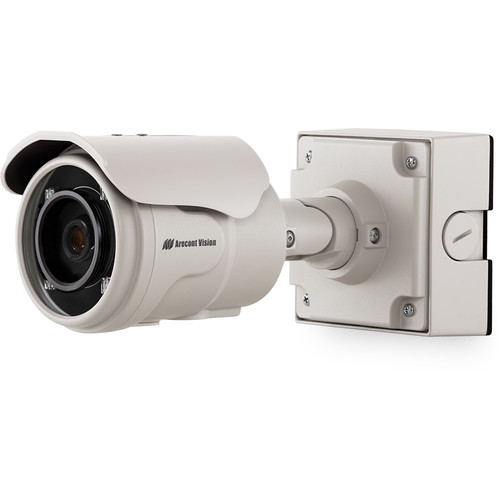 Arecont Vision MegaView 2 Series 5MP Indoor/Outdoor Vandal-Resistant IR Day/Night Bullet IP Camera with 2-Way Audio Support, SDHC Card Slot, & 9 to 22mm P-Iris Lens