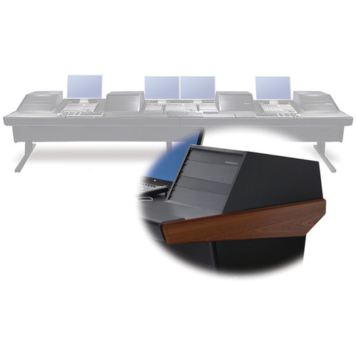 Argosy V4RGE Universal Workstation Desk with Four VR1005 10U Front, 5U Rear Module (Mahogany, 179")