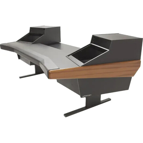 Argosy Dual 15 Workstation with Two DR825 Rack Modules and Mahogany Veneer Desktop