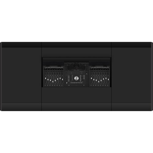 Argosy Eclipse for S1X2 + Dock, with Desks on Left and Right, with Mahogany End Panels, and Black Legs