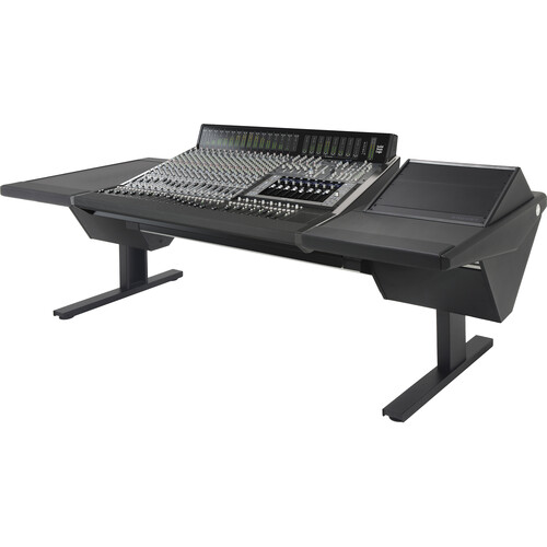Argosy Eclipse for SSL Origin 16 with Desk on Left & Rack on Right (Black End Panels & Legs)