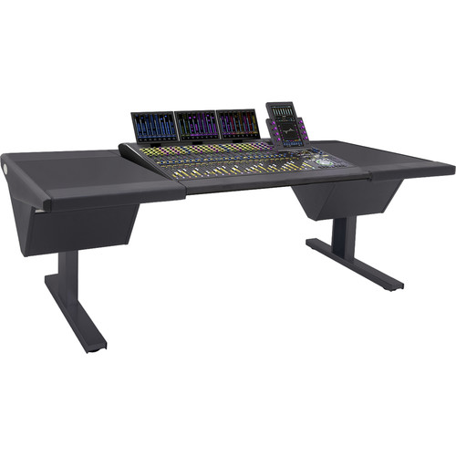 Argosy Eclipse Console for S6 - 4 Bucket Wide, with Desk (L) and Desk (R) (Black)