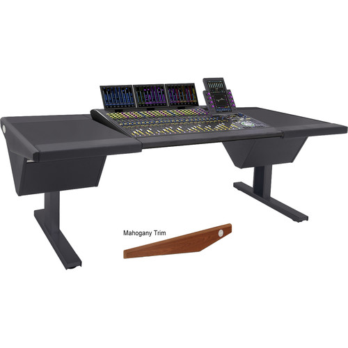 Argosy Eclipse Console for S6 - 4 Bucket Wide, with Desk (L) and Desk (R) (Mahogany)