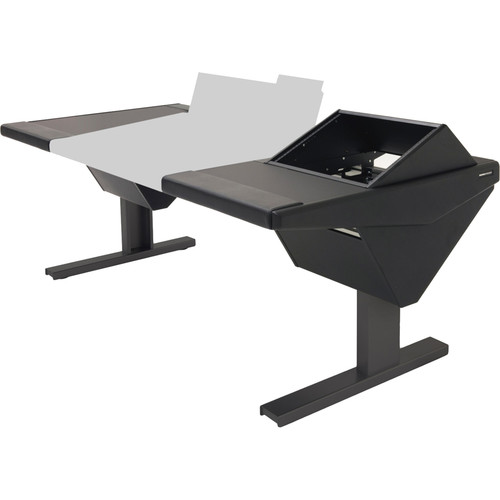 Argosy Eclipse Console for S6 - 5 Bucket Wide, with Desks (L) and Rack (R) (Black)