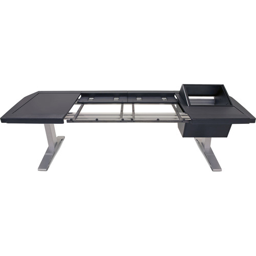 Argosy Eclipse Small Console Workspace for Yamaha Nuage Workstation with Left Desk Surface, Right 8 RU Rack, and 1 Master/1 Fader (Black Trim)