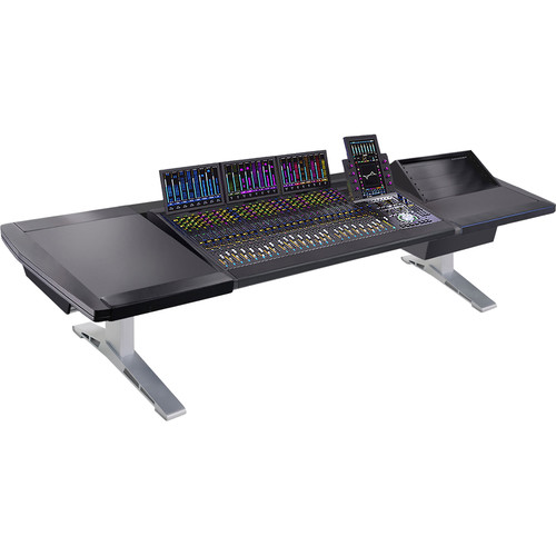 Argosy Eclipse 4-Bucket Console Workspace for Avid S6 Workstation with Left Side Desk Surface and Right Side 8 RU (Black, 104.5"")