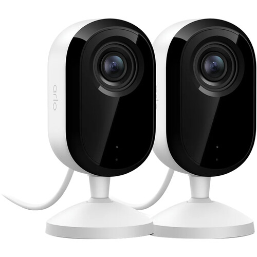 Arlo Essential 2K Indoor Plug-In Camera with Night Vision & Automated Privacy Shield (3rd Gen, 2-Pack)