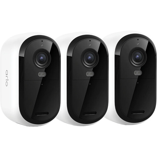 Arlo Essential 2K Outdoor Battery-Powered Camera with Night Vision (3rd Gen, 3-Pack)