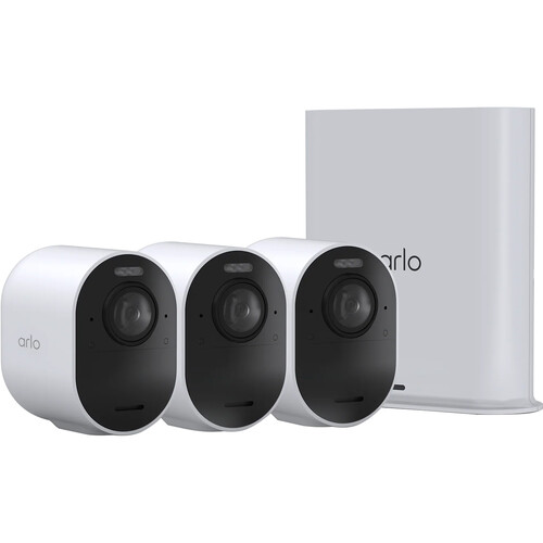 Arlo Ultra 3 UHD 4K Outdoor Camera with Night Vision (3-Pack, White)