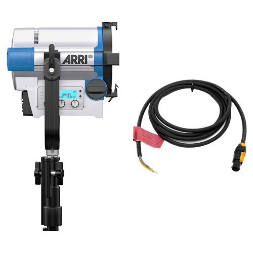ARRI L5-C Plus RGB LED Fresnel Light with 5' Power Cord Kit (Blue/Silver, Manual)
