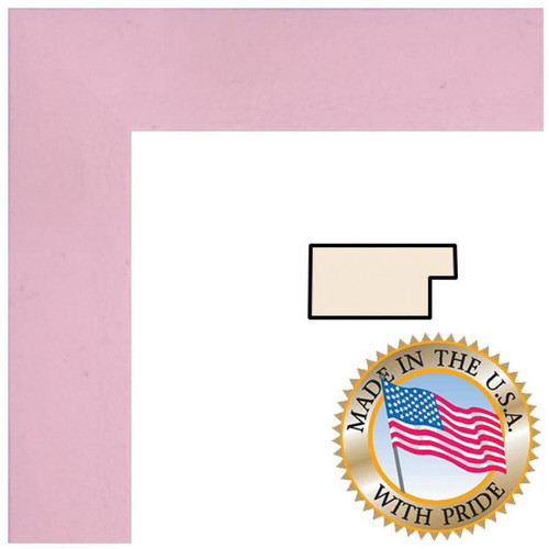ART TO FRAMES 4120 Baby Pink Stain on Beech Photo Frame (18 x 24", Acrylic Glass)