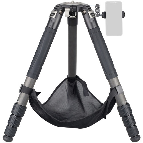ARTCISE AS95C+MA Carbon Fiber Tripod with 75mm Bowl, Magic Arm, and Smartphone Holder
