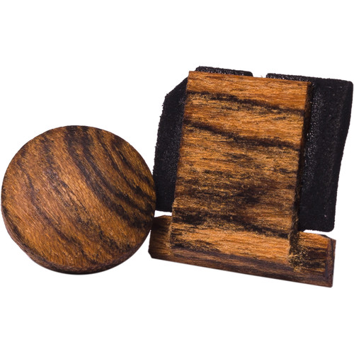 Artisan Obscura Soft Shutter Release & Hot Shoe Cover Set (Small Convex, Threaded, Bocote Wood)