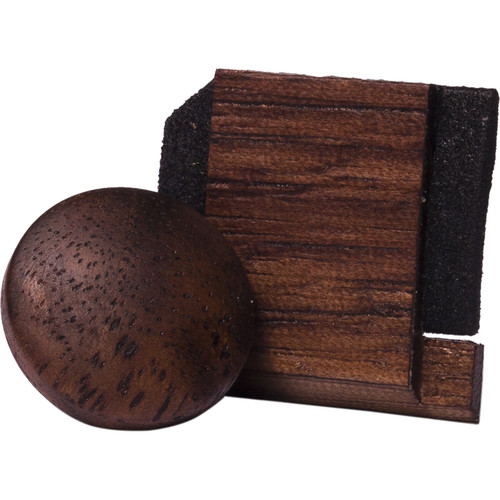 Artisan Obscura Soft Shutter Release & Hot Shoe Cover Set (Large Convex, Threaded, Walnut Wood)