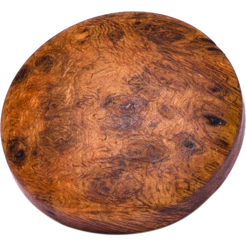 Artisan Obscura Soft Shutter Release Button (Small Convex, Threaded, Cherry Burl Wood)