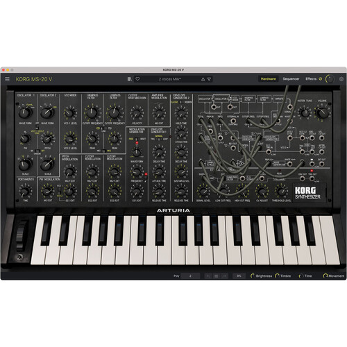 Arturia KORG MS-20 Virtual Semi-Modular Analog Synthesizer Plug-In