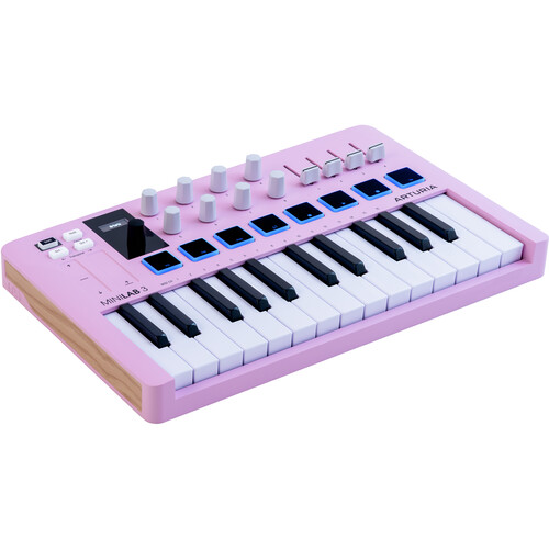 Arturia MiniLab 3 Compact MIDI Keyboard and Pad Controller (Special-Edition Rose Quartz)