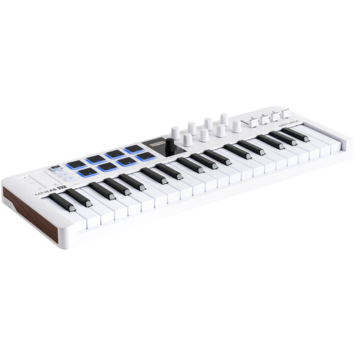 Arturia MiniLab 37 mk3 Compact MIDI Keyboard and Pad Controller (White)