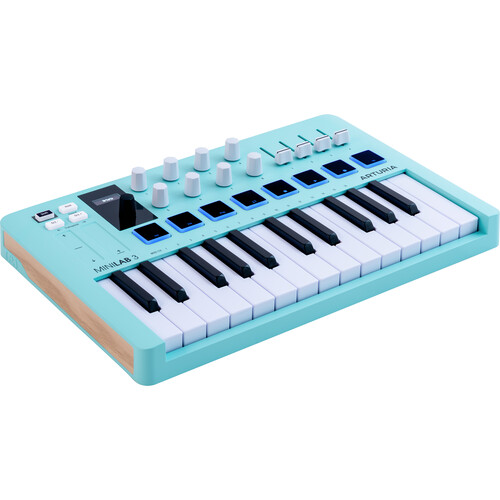Arturia MiniLab 3 Compact MIDI Keyboard and Pad Controller (Special-Edition Aquamarine)