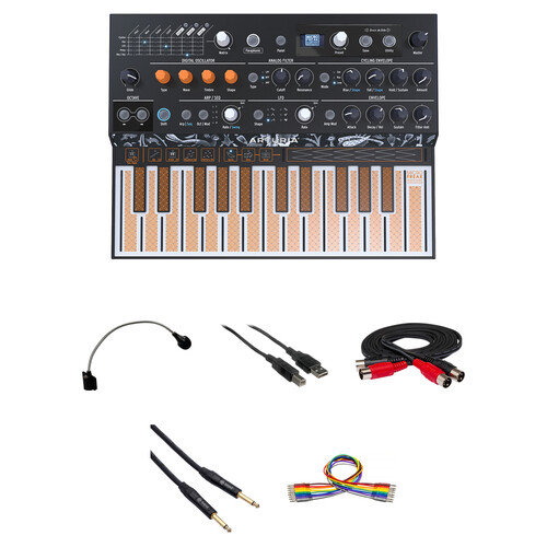 Arturia MicroFreak Hybrid Analog/Digital Synthesizer Kit with MicroFreak Gooseneck Mic