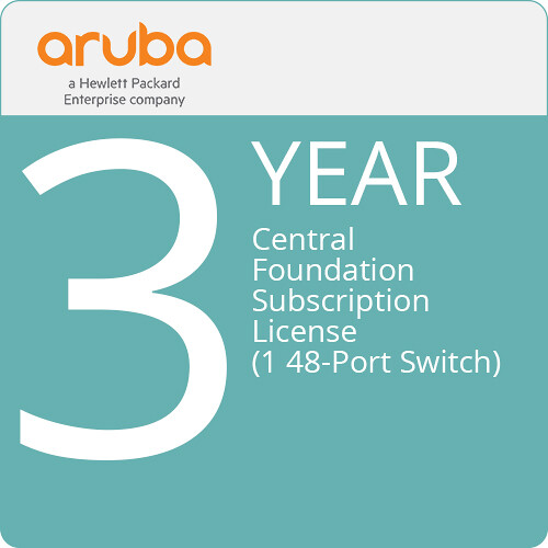Aruba Central Foundation 6300 & 3800 Series Switch License (3-Year, 1 Switch)