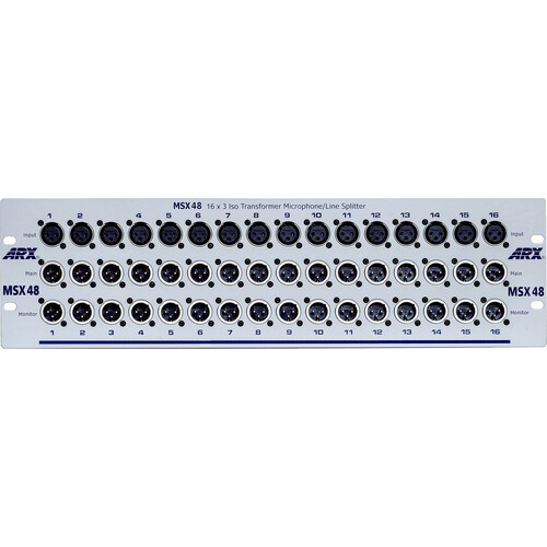 ARX MSX 48 DS 16x48 Passive Transformer-Balanced Mic/Line Splitter with D-Sub Outputs